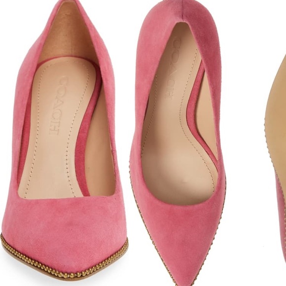 Tulip Suede Coach Heels - Picture 3 of 6